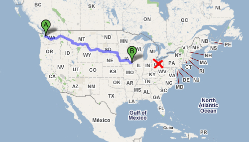 Seattle to Fairfield Seattle to Fairfield